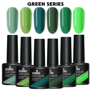Set 6 Oje Semipermanente Zolla 8ml - Green Series