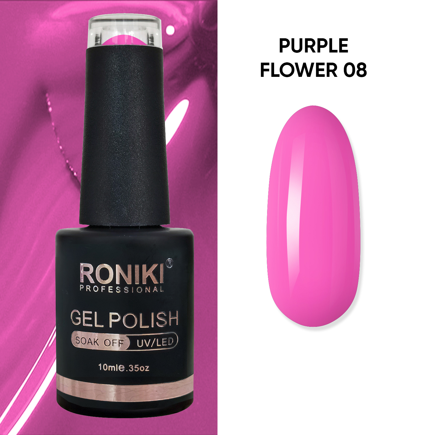 Oja Semipermanenta Roniki Purple Flower 08