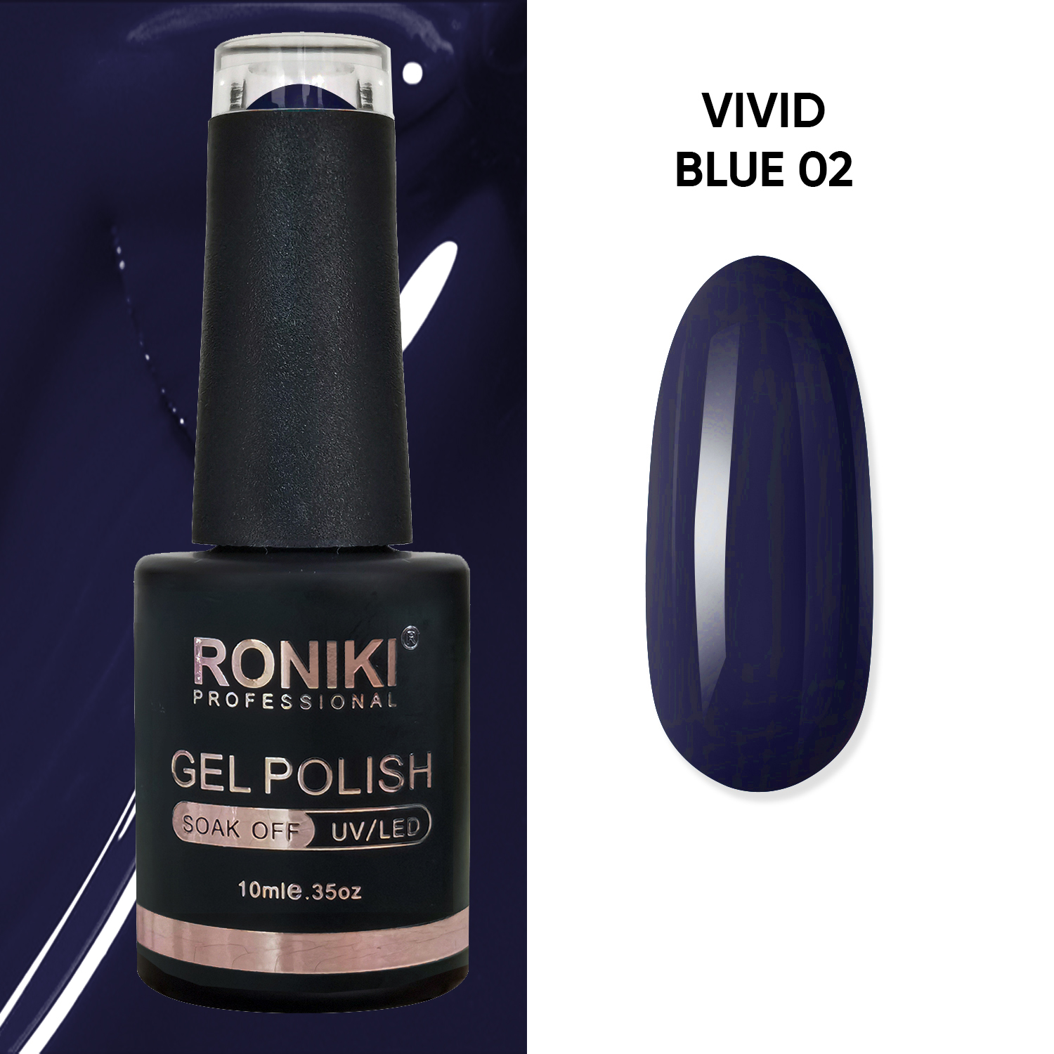 Oja Semipermanenta Roniki Vivid Blue 02