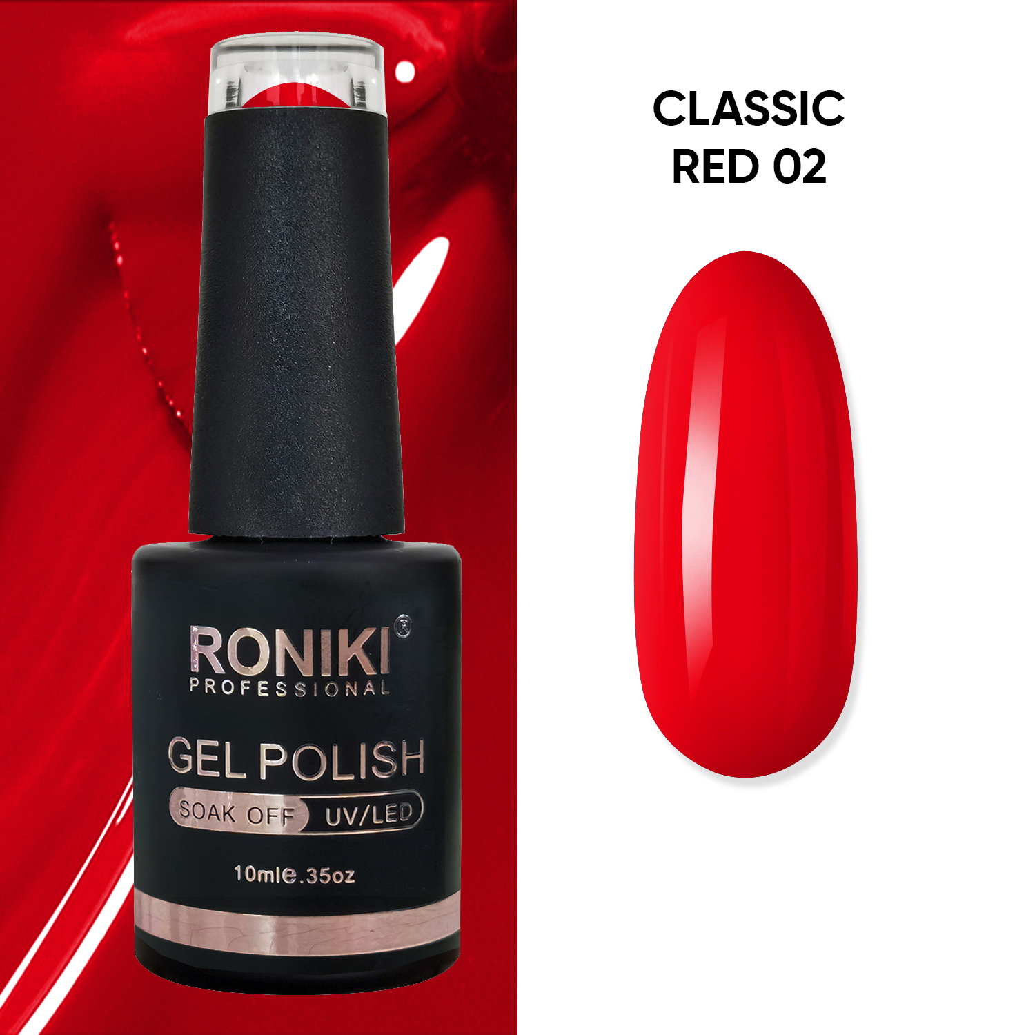 Oja Semipermanenta Roniki Classic Red 02 nailsup.ro imagine noua 2022