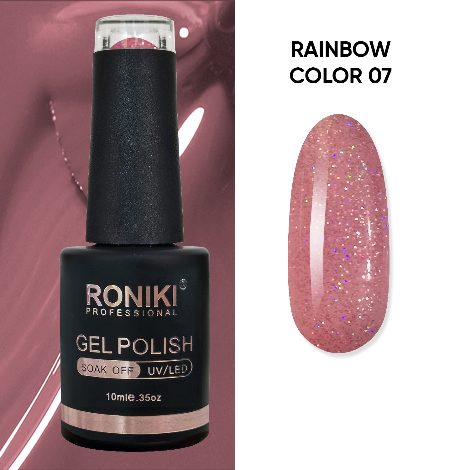 Oja Semipermanenta Roniki Rainbow Gel Color 07 - 1 | YEO