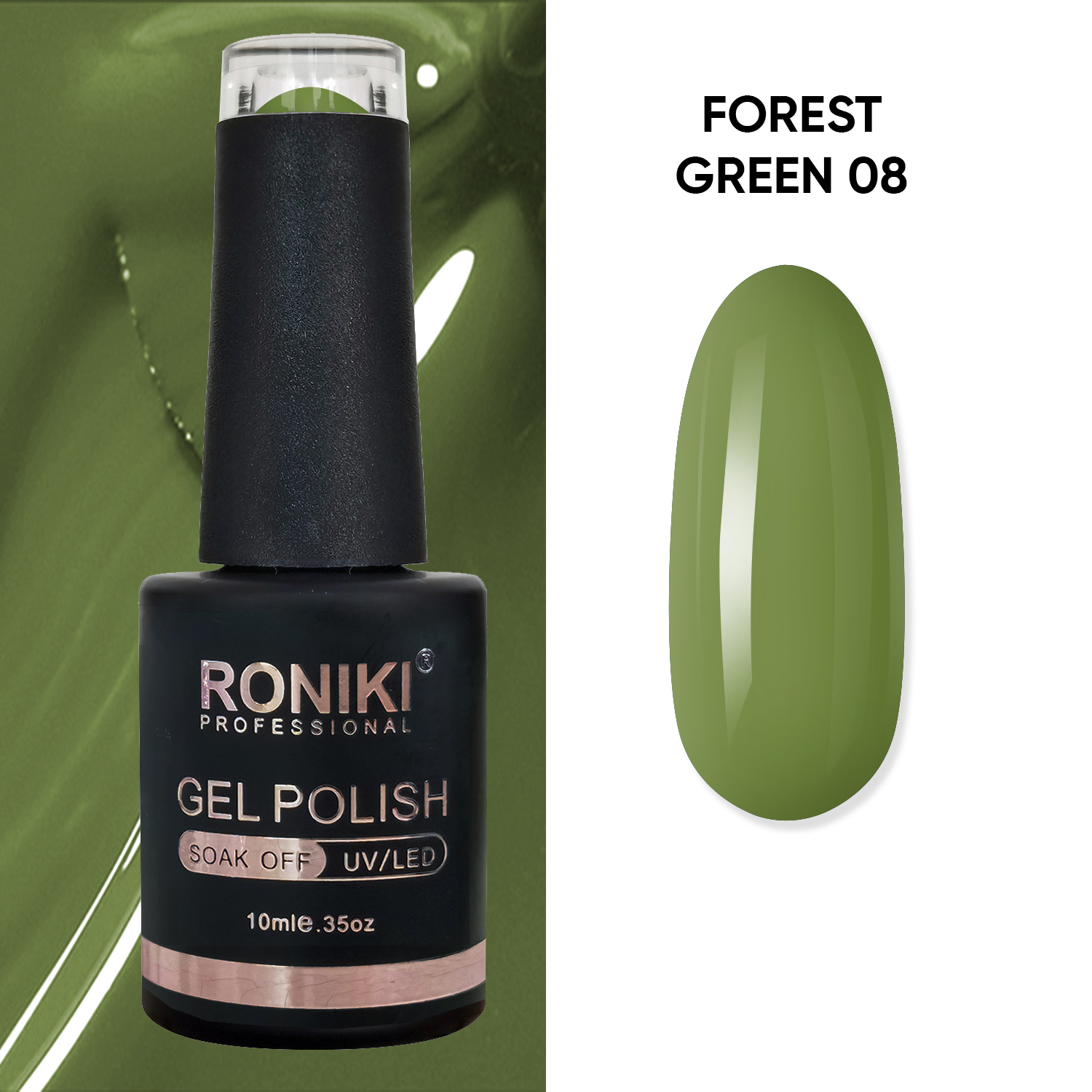 Oja Semipermanenta Roniki Forest Green 08 nailsup.ro imagine noua 2022