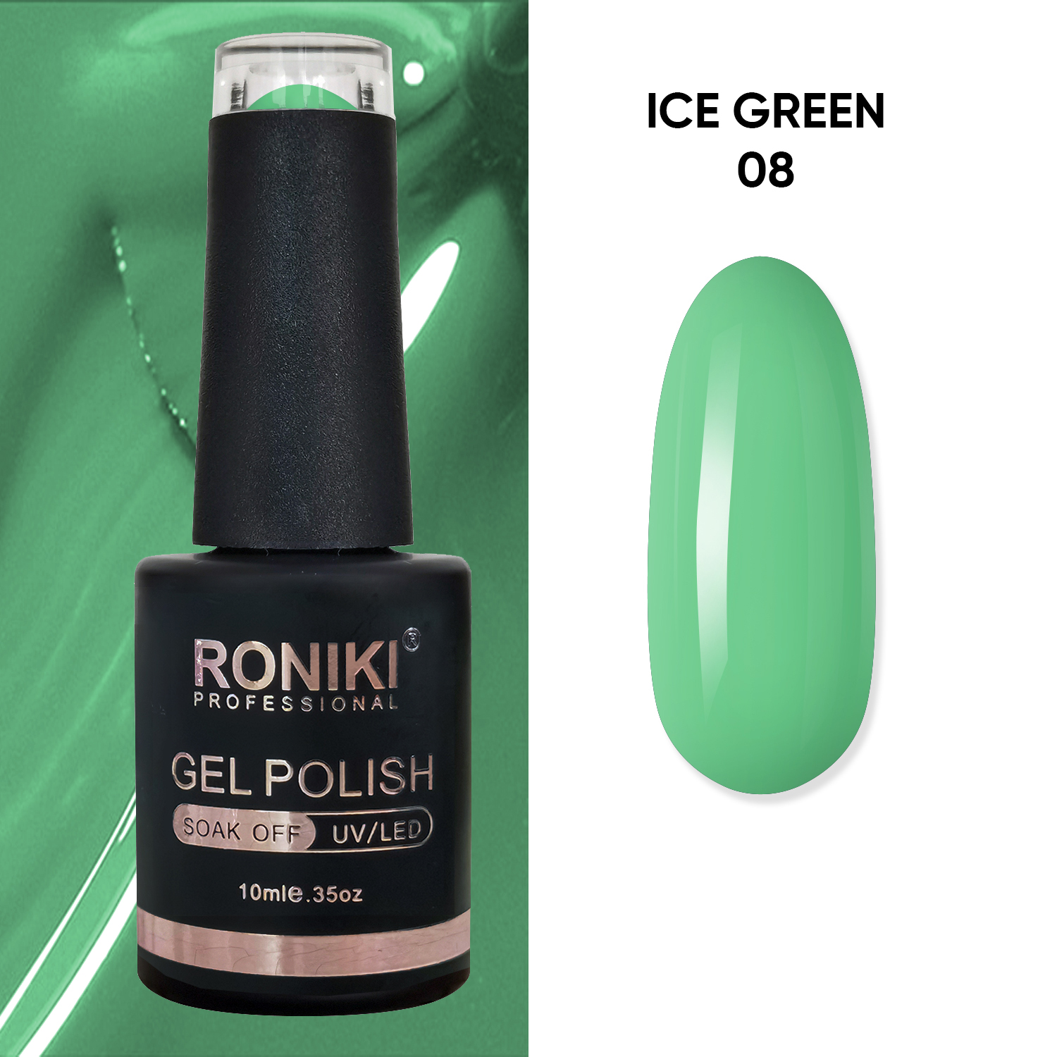 Oja Semipermanenta Roniki Ice Green 08 nailsup.ro imagine noua 2022