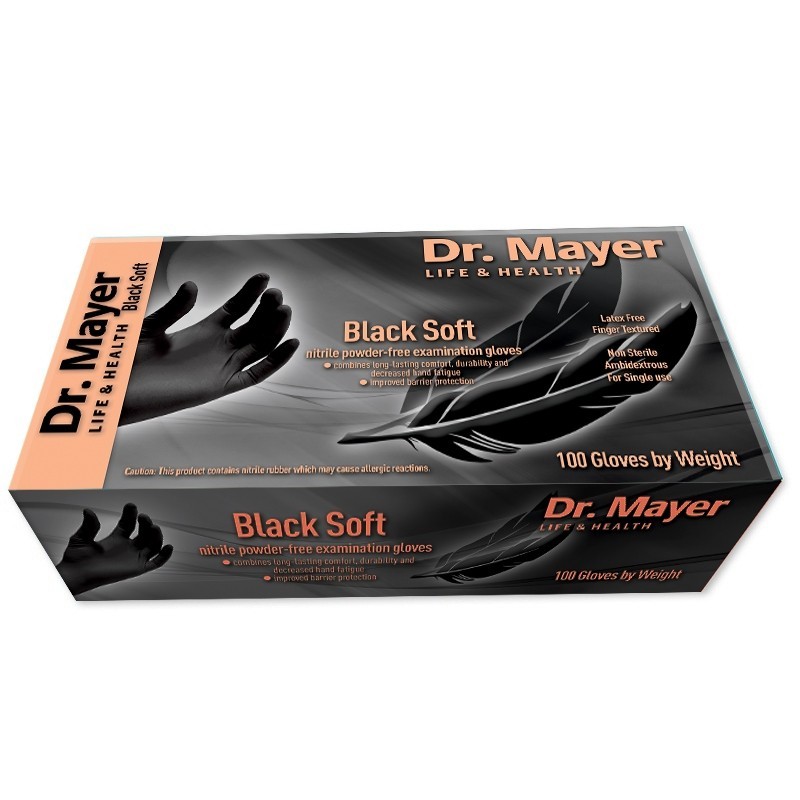 Manusi Nitril Soft Black Dr. Mayer - Marimea M