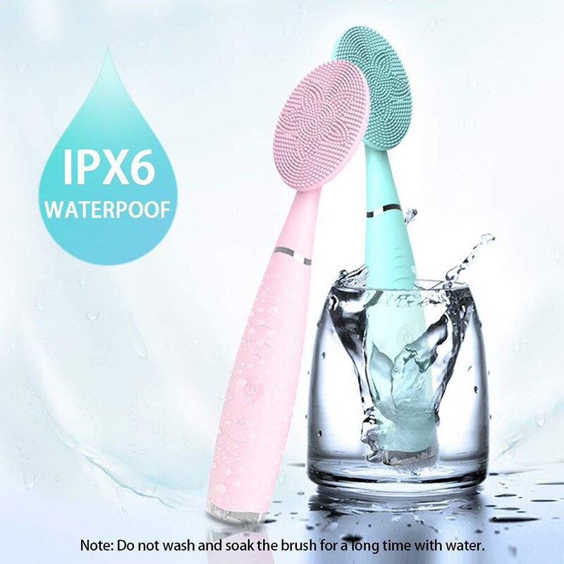 Perie Electrica pentru Ten, Curatare Faciala cu Vibratii, Waterproof, USB YJK-038 ROZ - 1 | YEO