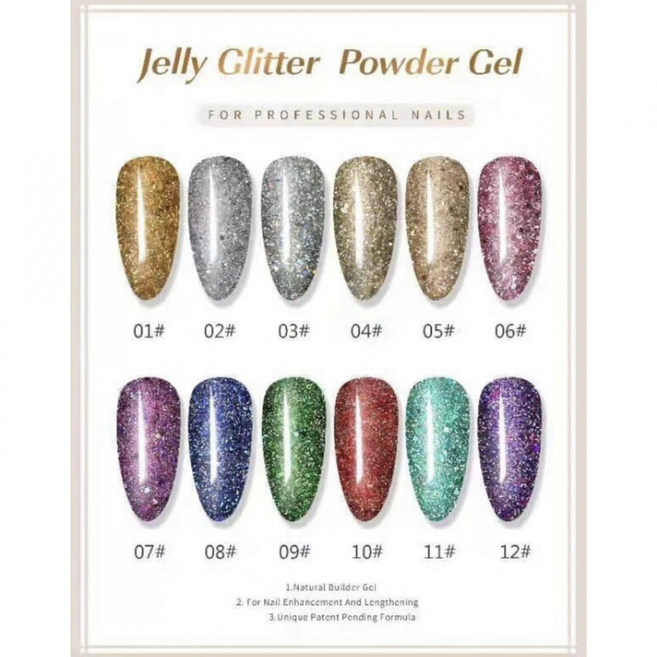 Polygel Jelly Glitter FSM 30ml - 02 - 1 | YEO