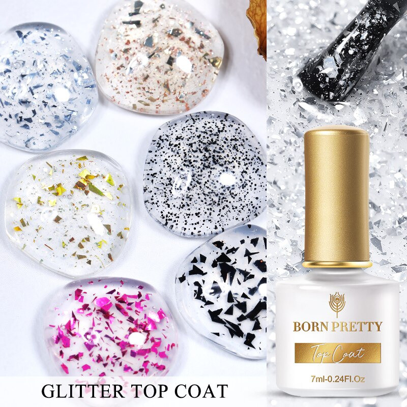 Top Coat Glitter Born Pretty 7ml 01 - 2 | YEO