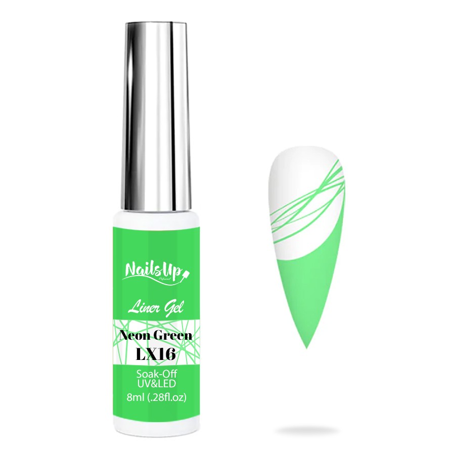 Liner Gel , NailsUp, 8 ml LX16, Neon Green