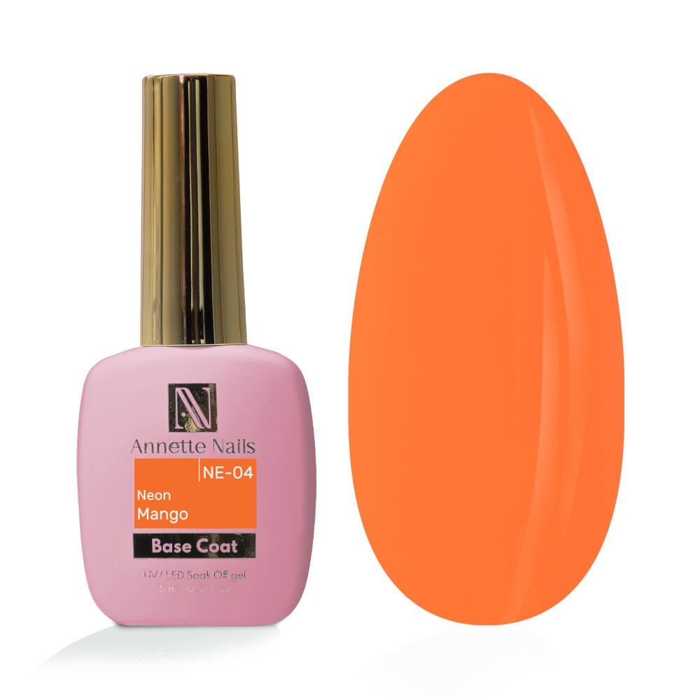 Rubber Base Annette Nails Neon Mango NE-04