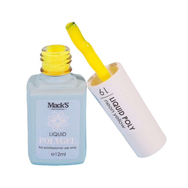 Mack\'S Liquid Polygel Neon Yellow - 19, 12ml
