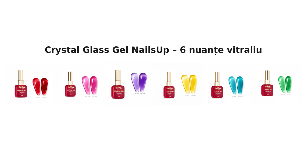 Gel Vitraliu Unghii – Crystal Glass Gel NailsUp | Glass Nails