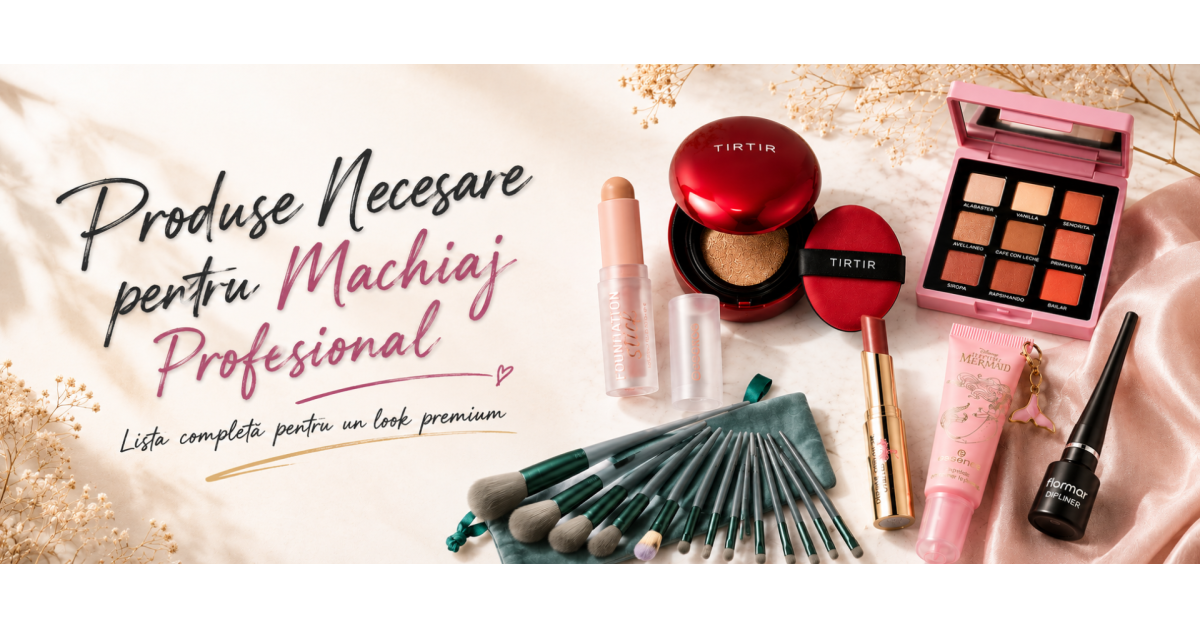 Produse Necesare pentru Machiaj Profesional în 2026: Lista Completă pentru un Look Premium