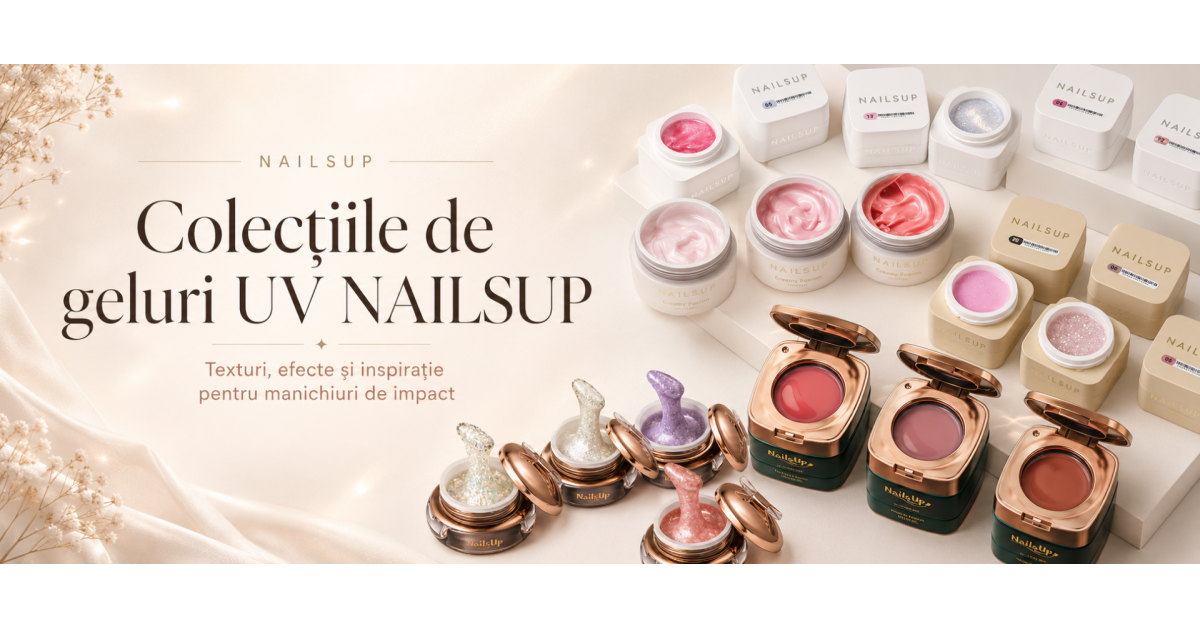 Geluri UV NAILSUP pe colecții: cum alegi efectul potrivit pentru o manichiură de salon