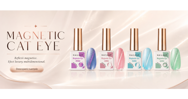 Magnetic Cat Eye NAILSUP: 8 nuanțe magnetice pentru manichiuri cu efect 3D