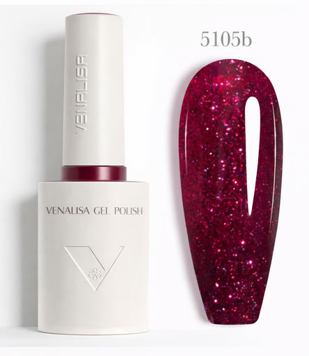 Oja Semipermanentă Venalisa 5105B Roșu Glitter