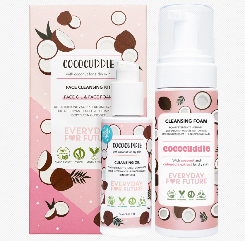 COCOCUDDLE DOUBLE CLEANSING KIT – curățare completă pentru ten uscat