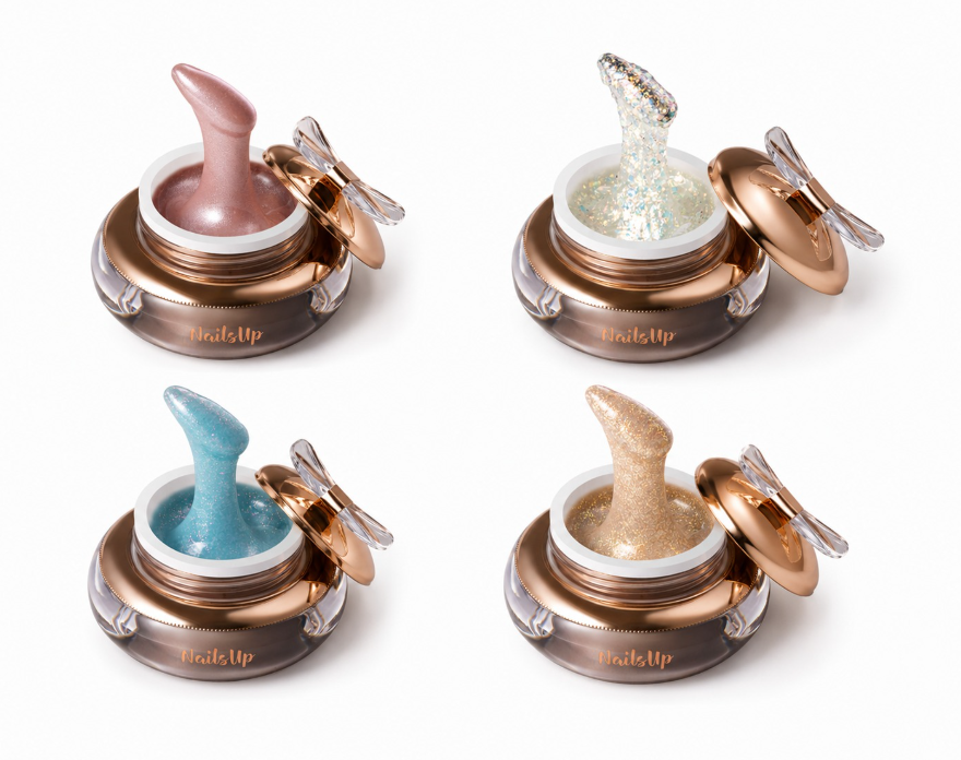 NAILSUP Set 4 Golden Glow Gel Autonivelant 50g