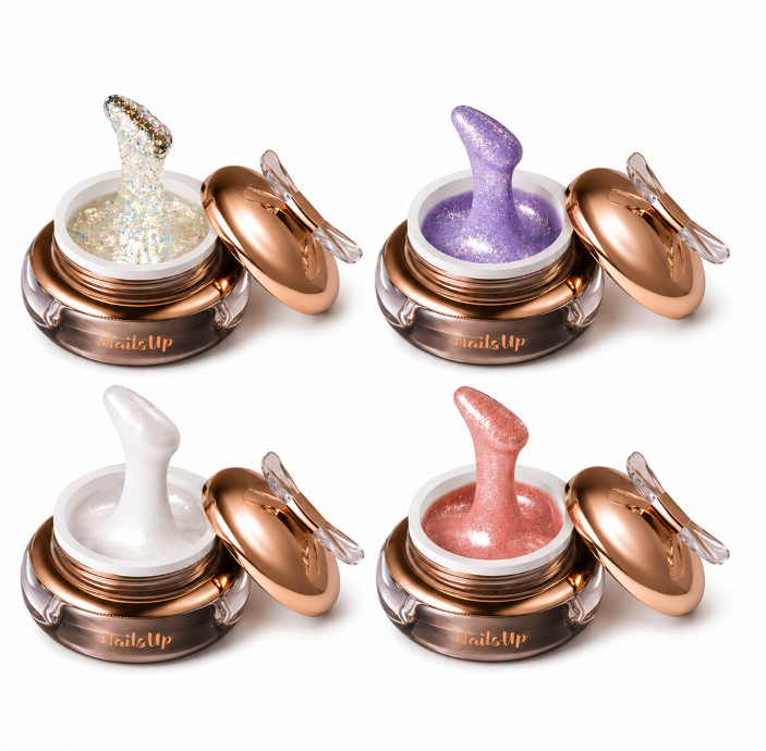 NAILSUP Set 4 Golden Glow Gel Autonivelant 15g