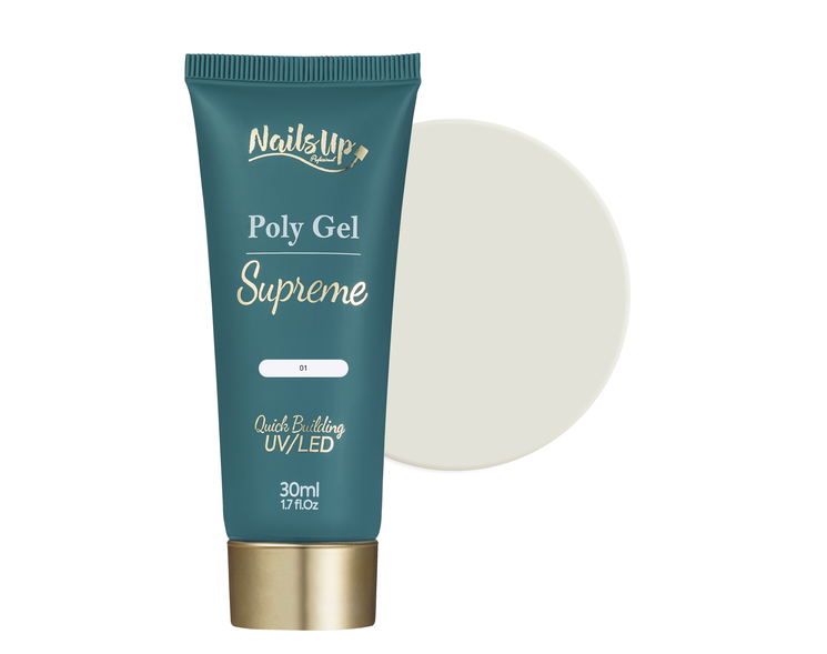 Resigilat Polygel NAILSUP SUPREME 30g 01 Clear