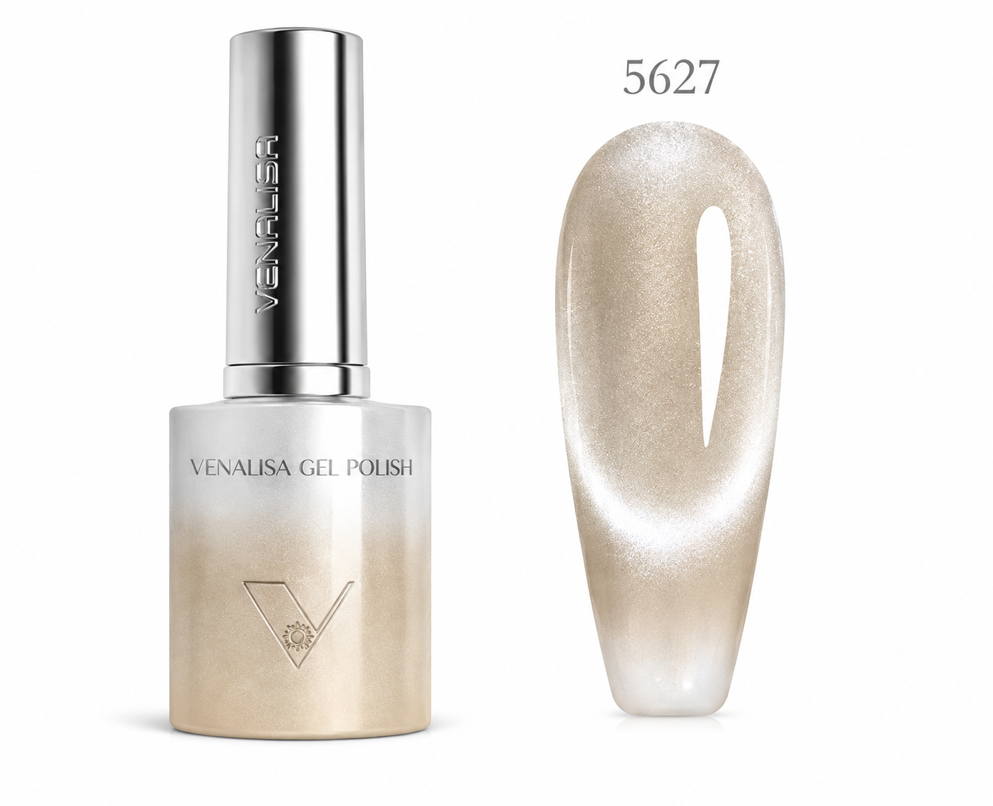 Oja Semipermanentă Venalisa 5627 Nude Metalizat – Efect Cat Eye