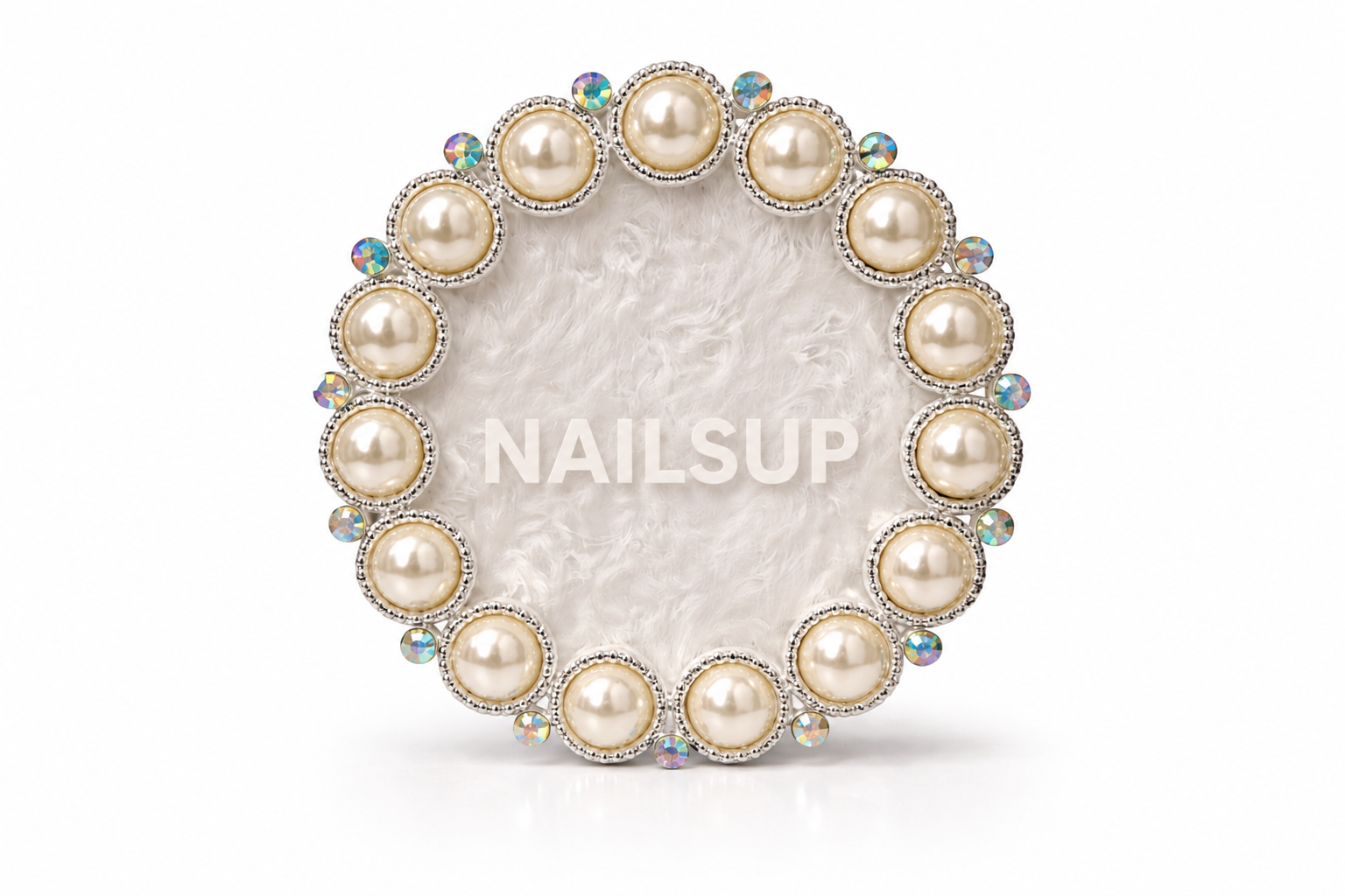 Paletă Pictură NAILSUP Pearl Silver pentru Nail Art, Manichiură și Amestec Culori