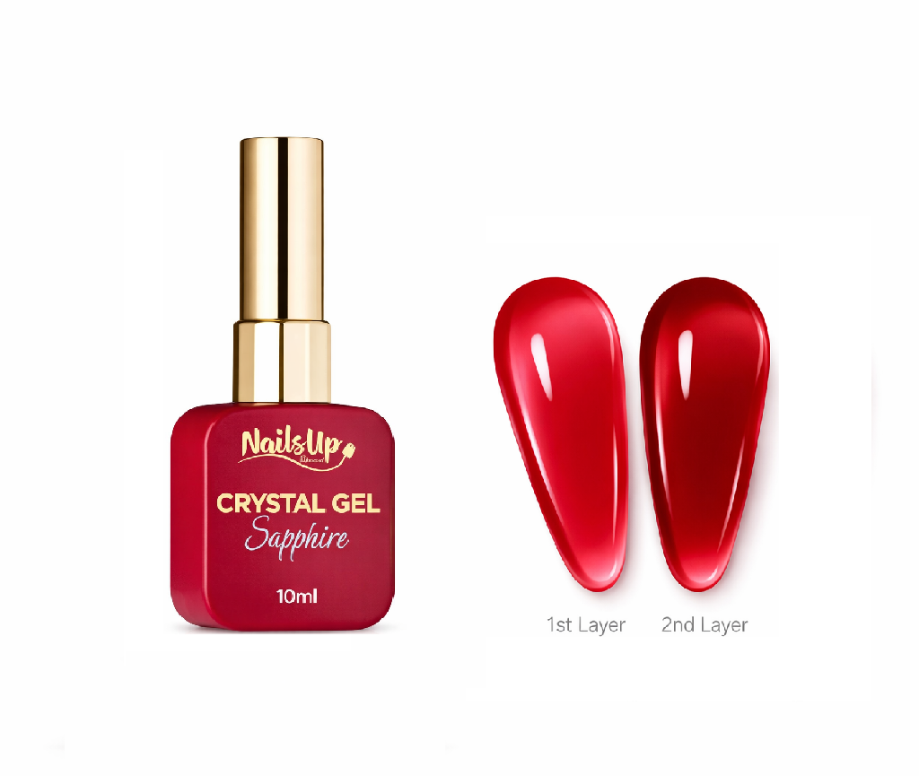 Gel Crystal Glass Nailsup Red 01 10ml