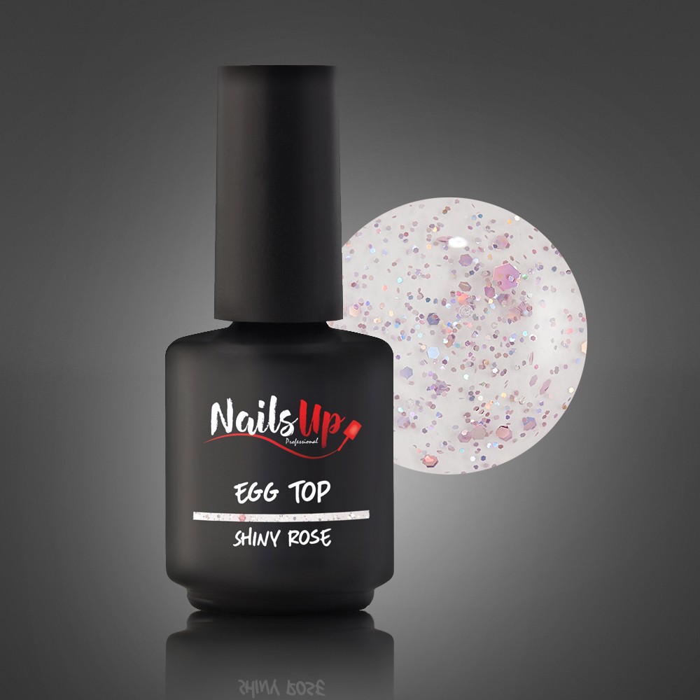 Top Coat NailsUp Egg Shiny Rose 13g