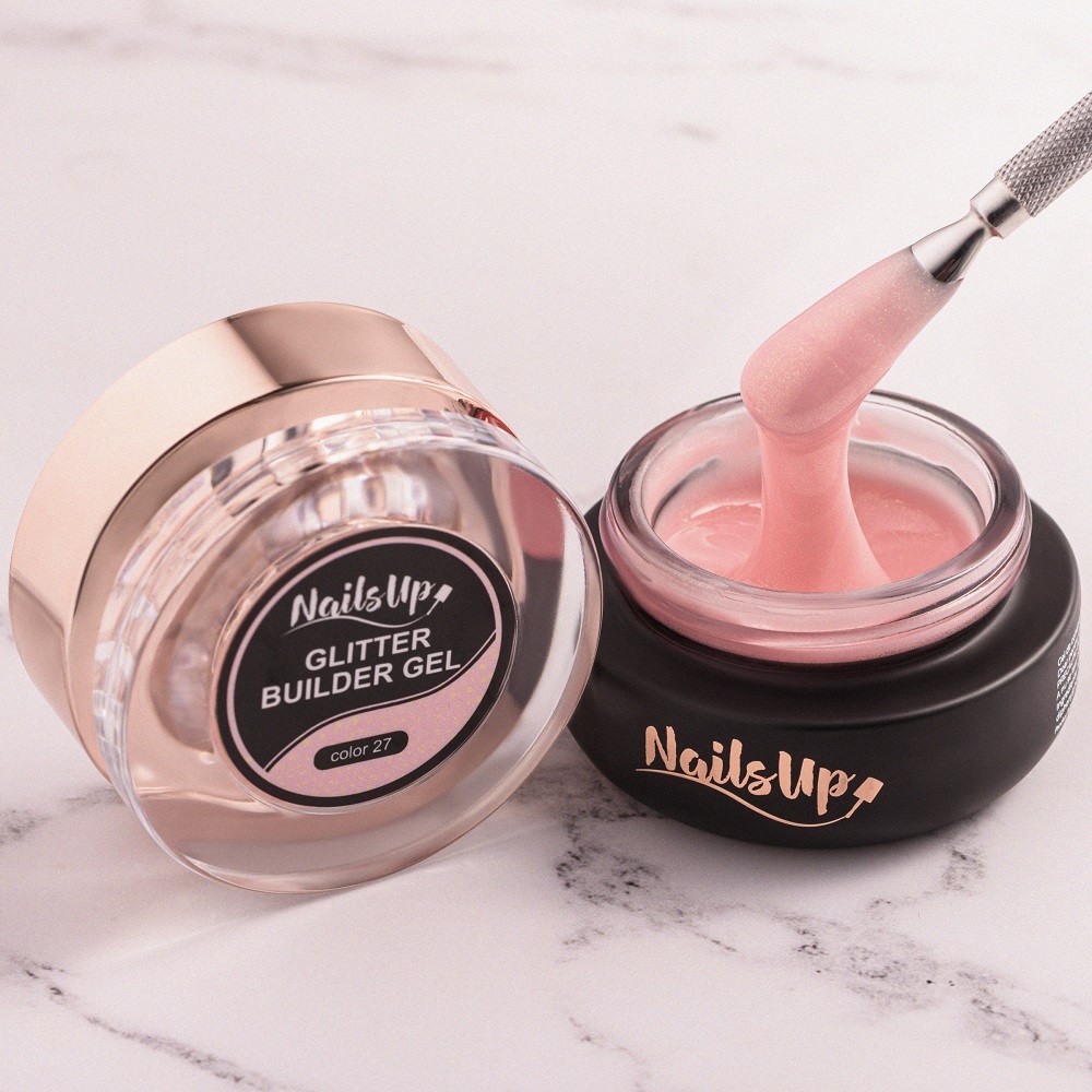 Gel Constructie Unghii Autonivelant Glitter NAILSUP 30g - 27