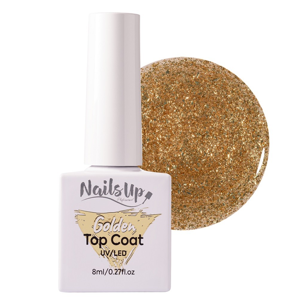 Top Coat NAILSUP Golden Glitter 8ml