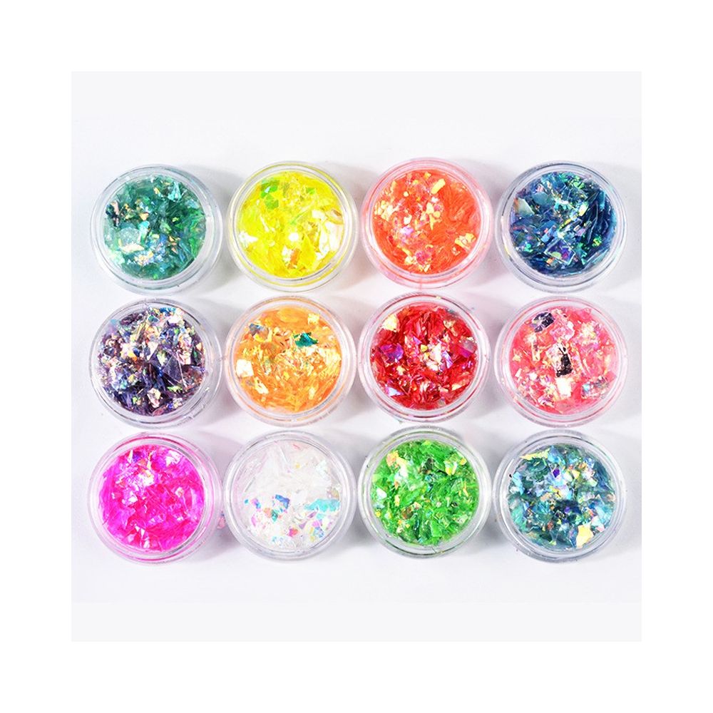 Set 12 Decor Unghii NAILSUP Paiete și Foițe Colorate Nail Art