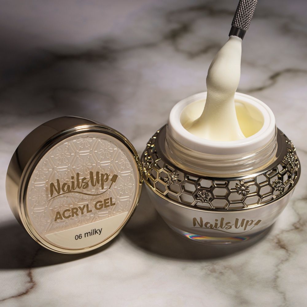 NailsUp Acryl Gel Milky White 30g - 06 | NailsUp.ro
