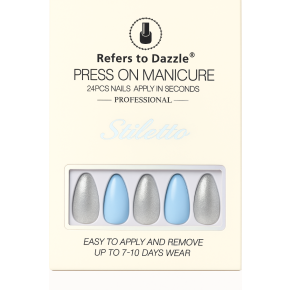 Set 24 Unghii False Stiletto Press On Nude Elegant C007