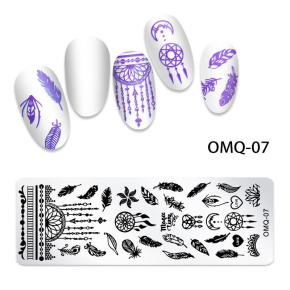 Matrita Metalica Nail Art - OMQ-07
