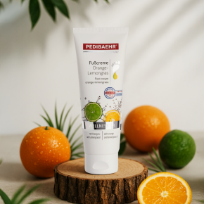 Baehr CREMĂ PENTRU PICIOARE CU ULEI DE PORTOCALE ȘI LIME (FUSSCREME ORANGE-LEMONGRASS),PEDIBAEHR, 30 ml