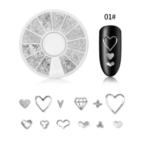 Disc 3D Nail Art Silver - 01