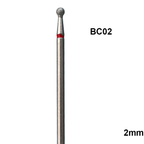 Bit Freza Unghii Cuticula Tip Bila 2mm Rosu - BC02