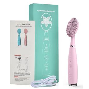 Perie Electrica pentru Ten, Curatare Faciala cu Vibratii, Waterproof, USB YJK-038 ROZ