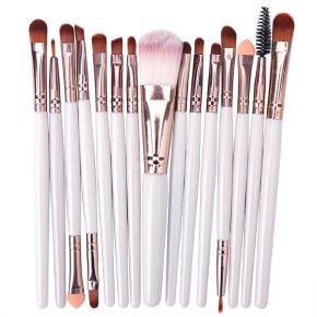 Set 15 Pensule Profesionale Pentru Machiaj, Albe - AS01