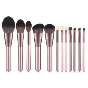 Set 12 Pensule Profesionale Pentru Machiaj, Rose - B003