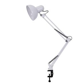 Lampă Profesională NAILSUP pentru Masă Manichiură și Birou, Braț Reglabil, Rotire 360° , alba