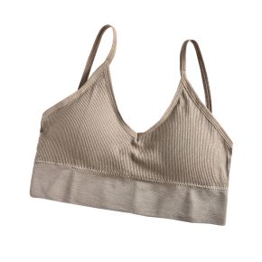 Bustiera Sport pentru Dama, cu Bretele si Spatele Gol, Fara Cusaturi, Model Push Up, Marime S/M, Gri Inchis,   MIX14108