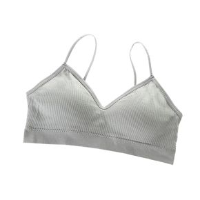 Bustiera Sport pentru Dama, cu Bretele si Spatele Gol, Fara Cusaturi, Model Push Up, Marime S/M, Gri Deschis,   MIX14109