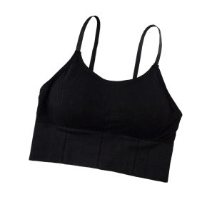 L/XL - Bustiera Sport pentru Dama, cu Bretele Reglabile si Spatele Gol, Fara Cusaturi, Model Push Up, Negru,    MIX14110-1236