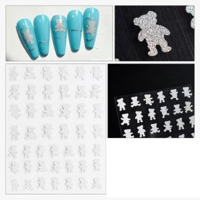 STICKER UNGHII - Glitter Bear 01