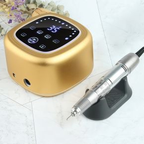Freză Electrică Profesională Galbenă, 75W și 35.000 RPM pentru Manichiură și Pedichiură