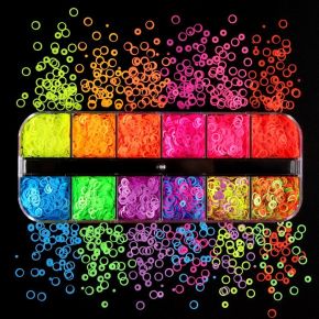 Paiete Unghii Fluorescente, set 12Buc