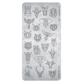 Matrita unghii metalica, Geometric Animale 20
