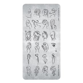 Matrita unghii metalica, Line Art Women 23