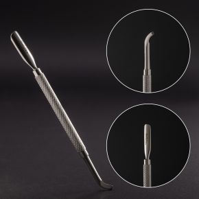 Instrument manichiura profesional NailsUp cu doua capete, Inox, 14cm, MC707