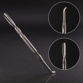 Instrument manichiura profesional NailsUp cu doua capete, Inox, 14cm, Top Line MC706